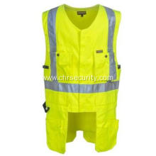 Men's Yellow High-Visibility Reflective Safety Vest